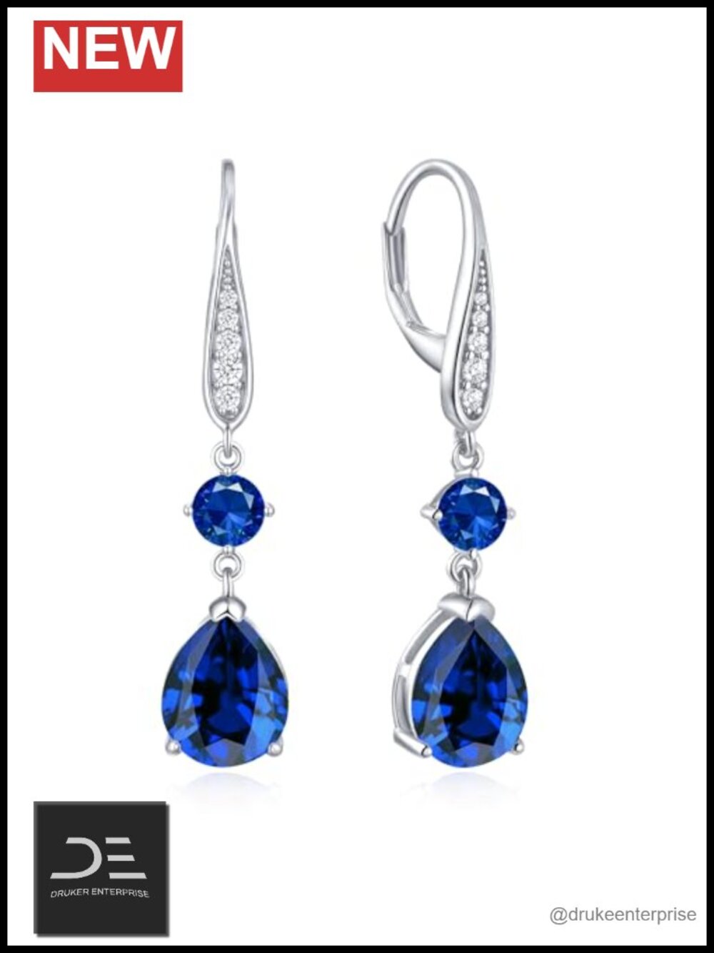 925 Sterling Silver Teardrop Dangle Drop Earrings for Women